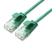 ROLINE Kábel UTP CAT6a LSOH, Slim, ultra hajlékony, data center kábel, kihúzásgátló, 3m, zöld