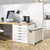 Abfallsammler / Mülltrennsystem CLEAN IX 54L (3x18L) Stahl beige hjh OFFICE