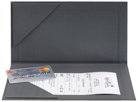 Rechnungsmappe Oscar ohne Prägung; 23x13 cm (LxB); grau; rechteckig