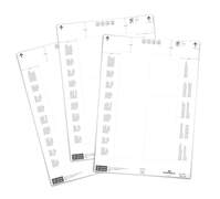 DURABLE Einsteckschilder 140/90 x 65 mm für Etikettentaschen, 80 Etiketten auf A4 Bögen, weiß