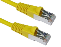 Cables Direct 0.5m CAT6a, M - M networking cable Yellow S/FTP (S-STP)