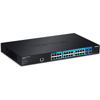 Trendnet TL2-PG284 netwerk-switch Managed L2 Gigabit Ethernet (10/100/1000) Power over Ethernet (PoE) 1U Zwart