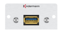 Kindermann 7444000828 wandcontactdoos USB Aluminium