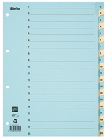 Biella 0462442.00 Tab-Register Numerischer Registerindex Karton Blau, Gelb