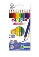 Carioca 42857 lápiz de color Negro, Marrón, Verde, Verde claro, Rosa, Púrpura, Rojo, Violeta, Amarillo 12 pieza(s)