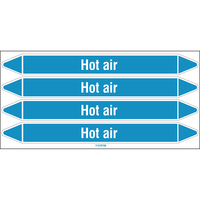 Brady HOT AIR 250X26CARD-T1-P8 selbstklebendes Etikett Rechteck Permanent Blau, Weiß