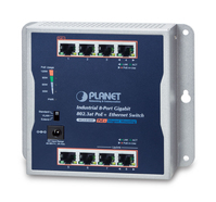 PLANET WGS818HP hálózati kapcsoló Beállítást nem igénylő (unmanaged) Gigabit Ethernet (10/100/1000) Ethernet-áramellátás (PoE) támogatása Kék, Fémes
