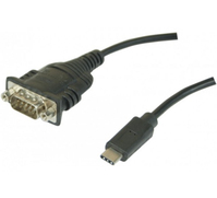 Tecline 040331 Serien-Kabel Schwarz 1 m D-Sub (DB-9) USB Typ-C