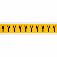 Brady 1530-Y self-adhesive label Rectangle Permanent Black, Yellow 250 pc(s)