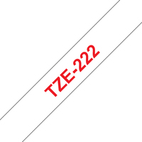 Brother TZE-222 cinta para impresora de etiquetas Rojo sobre blanco
