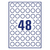 Avery L4850REV-25 étiquette auto-collante Rond Blanc 1200 pièce(s)