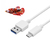 CoolBox COO-CAB-U3UC cable USB 1 m USB 3.2 Gen 1 (3.1 Gen 1) USB A USB C Blanco