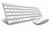 Rapoo 9300M Tastatur Maus enthalten RF Wireless + Bluetooth QWERTZ Deutsch Weiß