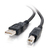 C2G 1m USB 2.0 A/B kabel - Zwart