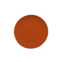 Teller flach coup 21 cm - Form: Baristar - Dekor, 66276 orange-braun - aus
