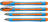 Kugelschreiber Slider Memo XB, Kappenmodell, orange, Schaftfarbe: cyan-orange