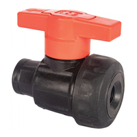 3/8" BSP Female x 3/8" BSP Female Polypropylene Ball Valve