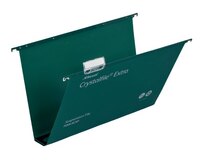 Rexel Crystalfile Extra Foolscap Suspension File Polypropylene 50mm Gre(Pack 25)