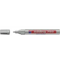 Edding 750 Paint Marker Bullet Tip 2-4mm Line Silver (Pack 10)
