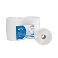 Kleenex Jumbo Toilet Tissue White 190m (Pack of 6) 8570