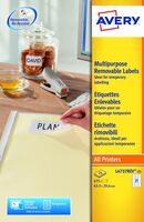 Avery Multipurpose Mini Removable Label 63.5x29.6mm 27 Per A4 S(Pack 675 Labels)