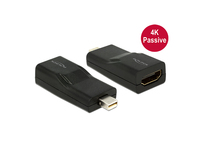 Adapter mini DisplayPort 1.2 Stecker an HDMI Buchse 4K Passiv, schwarz, Delock® [65686]