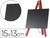Pizarra Negra Liderpapel Caballete Madera Superficie para Rotuladores Tipo Tiza 15X13Cm Juego 3 Pizarras
