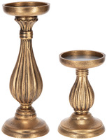 Kerzenleuchter-Set Thandi 2 teilig; 10.8x28 cm (ØxH); gold