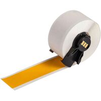 Yellow Vinyl Tape for M611, BMP61 and BMP71 25.40 mm X 15.24 m PTL-42-439-YL, Yellow, Self-adhesive printer label, Vinyl, Acrylic,Printer Labels