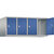 Altillo CLASSIC, 4 compartimentos, anchura de compartimento 300 mm, aluminio blanco / azul genciana.