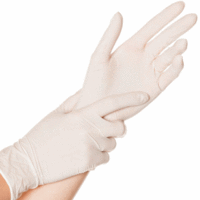 Latex-Handschuh Skin gepudert L 24cm weiß VE=100 Stück