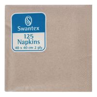 Nisbets Dinner Napkins in Brown Paper - Compostable - 400 mm - Pack of 2000