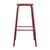 Bolero Cantina High Stools in Wine Red with Wooden Seat Pad - Pack of 4