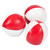 Jonglierbälle ø 6,8 cm, 3er Set, rot/weiß