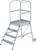 Alu-Podestleiter 4 Alu-Stufen mit Rollen Podesthöhe 0,96 m Arbeitshöhe bis 3,00