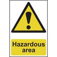 Hazardous area sign