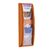 Wall mounted coloured leaflet dispensers - 4 x A5 pockets, orange