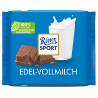 Ritter Sport Edel-Vollmilch, Schokolade, 100g Tafel