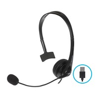 Single Ear Mono USB-A Headset Boom Microphone Noise Cancellation