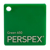 Perspex Cast Acrylic Sheet 600 x 400 x 3mm Solid Green