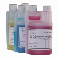 4,00à 25°C Solutions tampons pH LLG avec code couleur en flacons doseurs Twin-Neck