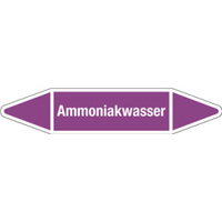 Aufkleber Ammoniakwasser, violett, Folie, selbstklebend, 180 x 37 x 0,1 mm, DIN 2403, L704