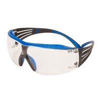 3M SF401XSGAF-BLU SECUREFIT SAFETY GLASSES BLU/GRY ANTIFOG/SCRATCH CLR