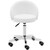 Krzesło kosmetyczne obrotowe z oparciem na kółkach 43-57 cm ORBE - białe