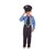 Disfraz de Policía Musculoso para niño 10-12A
