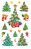 Weihnachtssticker, Papier, Weihnachtsbäume, bunt, 30 Aufkleber