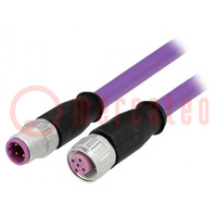 Kabel: voor sensoren/ automaten; PIN: 4; M12-M12; code B-Profibus