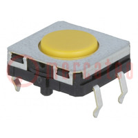 Microswitch TACT; SPST-NO; Pos: 2; 0.05A/24VDC; THT; none; 3.43N