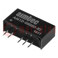 Converter: DC/DC; 1W; Uin: 4.5÷5.5V; Uout: 5VDC; Uout2: -5VDC; SIP7