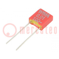 Capacitor: polyester; 10nF; 63VAC; 100VDC; 5mm; ±5%; 3x7.5x7.2mm